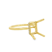 18kt Yellow Gold Natural Round Diamond Semi-Mount Ring (.11ct)