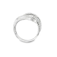 18kt White Gold Natural Diamond Free Form Ring (0.91ct)