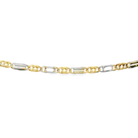 14kt Yellow Gold 7" 2.3mm Fancy Link Bracelet (2.5g)
