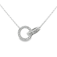 18kt White Gold Natural Round Diamond Pendant (.33ct)