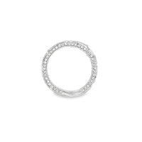 18kt White Gold Marquise Natural Sapphires and Round Natural Diamonds Ring (0.93ct)
