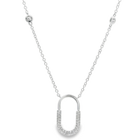 18kt White Gold Natural Round Diamond Pendant (.26ct)