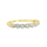 18kt White Gold Natural Diamond Shared Prong Wedding Ring (.94ct)