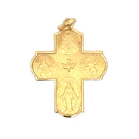 18kt Yellow Gold Italian Made Four Way Cross (3.06g)