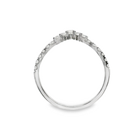 18kt Yellow Gold Natural Pear and Round Diamond Wedding Ring (.44ct)