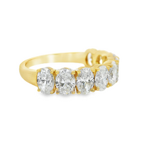 18kt Yellow Gold Lab-Grown Oval Diamond Wedding Ring (2.34ct)