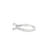 18kt White Gold Contemporary Natural Diamonds Semi-Mount Ring (0.45ct)