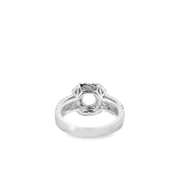 18kt White Gold Halo Natural Diamonds Semi-Mount Ring (1.03ct)