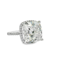 18kt White Gold Halo Natural Diamonds Semi-Mount Ring (0.38ct)