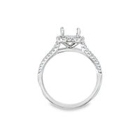 18kt White Gold Split Shank Natural Diamonds Semi-Mount Ring (0.5ct)