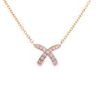 18kt Rosé Gold Natural Diamond Necklace (0.15ct)