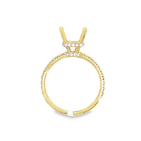 18kt Yellow Gold Natural Round Diamond Semi-Mount Ring (.50ct)