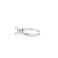 18kt White Gold Contemporary Natural Diamonds Semi-Mount Ring (0.71ct)