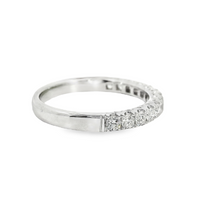 18kt White Gold Natural Round Diamond Wedding Ring (.54ct)