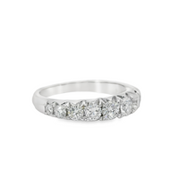 18kt White Gold Lab-Grown Round Diamond French Pave Wedding Ring (1.02ct)