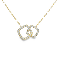 18kt Yellow Gold Natural Diamond Interlocking Pendant (0.5ct)