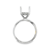 18kt White Gold Natural Round Diamond Semi-Mount Ring (.11ct)