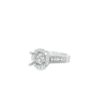 18kt White Gold Halo Natural Diamonds Semi-Mount Ring (0.85ct)
