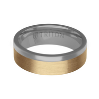 Triton 14kt Yellow Gold and Tantalum 7mm Matte Finish Ring