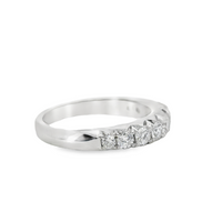 18kt White Gold Lab-Grown Round Diamond French Pave Wedding Ring (1.02ct)