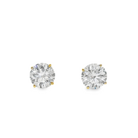 14kt Yellow Gold Lab-Grown Round Diamond Stud Earrings (2.50ct)