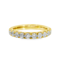 18kt Yellow Gold Natural Round Diamond Wedding Ring (.84ct)
