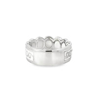 18kt White Gold Natural Diamond and White Enamel Ring (0.28ct)