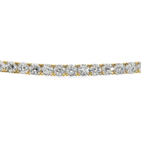 18kt Yellow Gold Lab-Grown Round Diamonds 7" Tennis Bracelet (7.29ct)