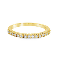 18kt Yellow Gold Natural Full Cut Diamond Wedding Ring (.19ct)
