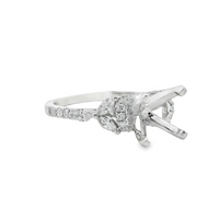 Platinum Natural Diamond Semi-Mount Ring (.47ct)