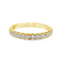 18kt Yellow Gold Natural Round Diamond Wedding Ring (.51ct)