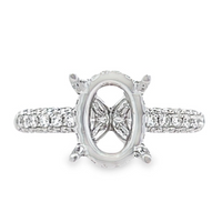 18K White Gold Diamond Semi-Mount Ring (.49 t)