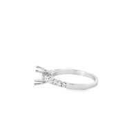 18kt White Gold Cathedral Natural Diamonds Semi-Mount Ring (0.49ct)