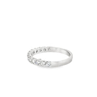 18kt White Gold Diamond Half Bezel Wedding Ring (0.63ct)