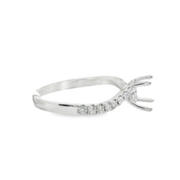 18kt White Gold Full-Cut Diamond Semi-Mount Ring (.23ct)