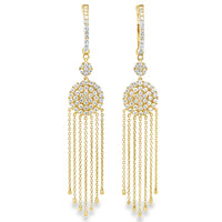 18kt Yellow Gold Natural Diamonds Drop Earrings (1.27ct)
