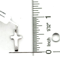 18kt White Gold Italian Made Cross Pendant (1.08g)
