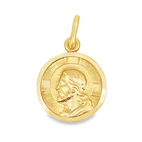 18kt Yellow Gold Italian Made Christ Head Medallion (2.6g)