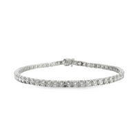 14kt White Gold 7" Lab-Grown Round Diamond Tennis Bracelet (5.56ct)