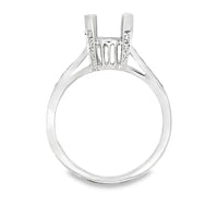 18kt White Gold Vintage Natural Diamonds Semi-Mount Ring (0.25ct)