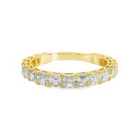 14kt Yellow Gold Lab-Grown Asscher Diamond Wedding Band (1.90ct)