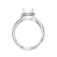 18kt White Gold Full-Cut Diamond Halo Semi-Mount Ring (.42ct)