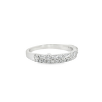18kt White Gold Natural Round Diamond Wedding Ring (.56ct)