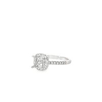 18kt White Gold Halo Natural Diamonds Semi-Mount Ring (0.4ct)