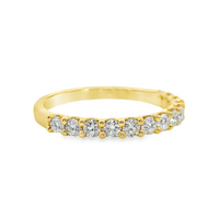18kt Yellow Gold Natural Round Diamond Wedding Ring (.59ct)