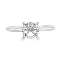 18K White Gold Diamond Semi-Mount Ring (.13ct)
