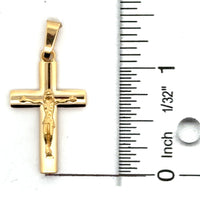 18kt Yellow Gold 39mm Italian Made Cross Pendant (4.34g)