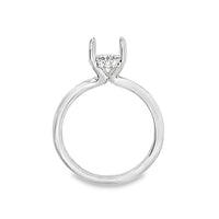 18kt White Gold Hidden Halo Natural Diamonds Semi-Mount Ring (0.07ct)