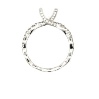 18kt White Gold Twist Natural Diamonds Semi-Mount Ring (0.41ct)