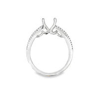 18kt White Gold Channel Natural Diamonds Semi-Mount Ring (1.05ct)